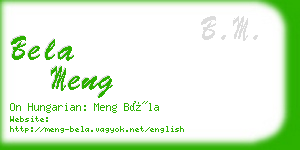 bela meng business card